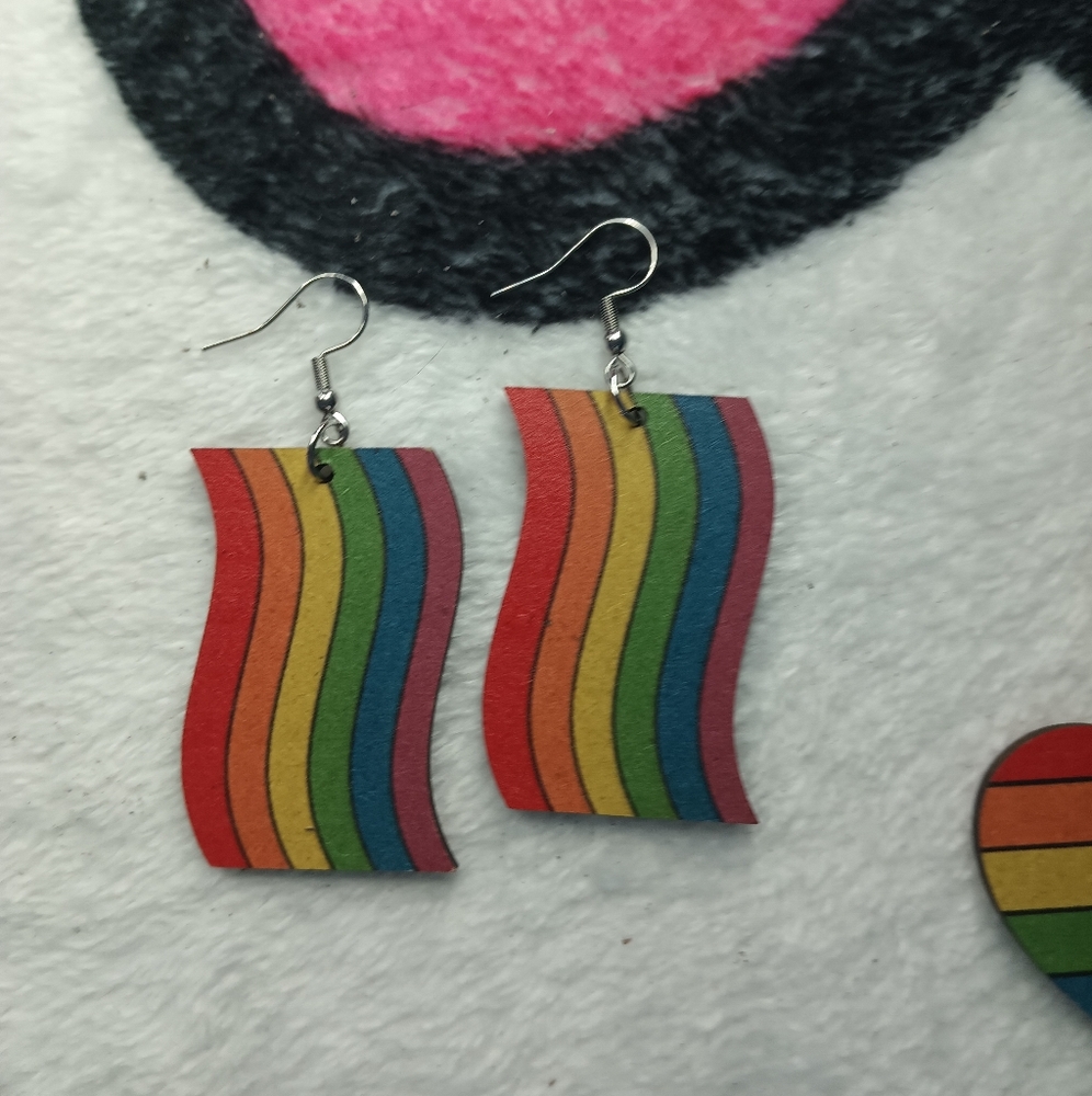 Rainbow Striped Earrings